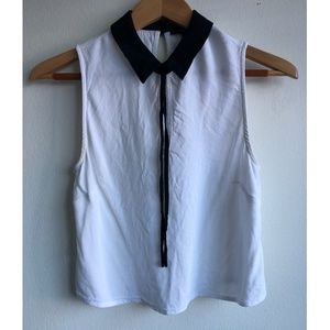 Forever 21 Size S Collared Blouse Sleeveless Crop